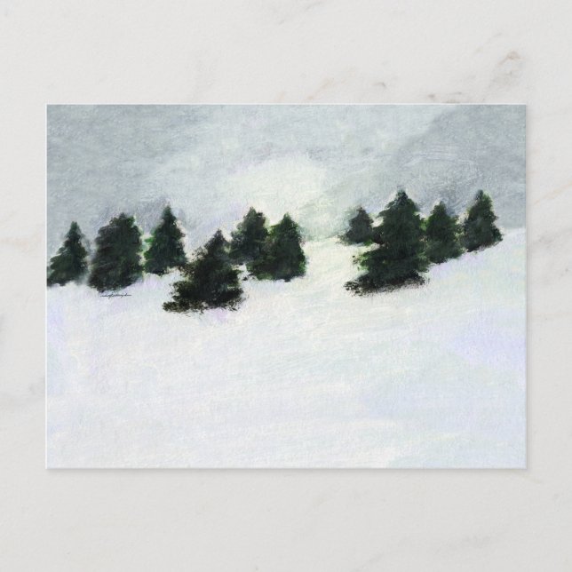 Carte Postale Arbres d'hiver (Devant)