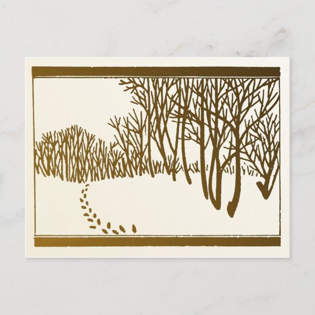 Carte Postale Arbres d'hiver (Devant)