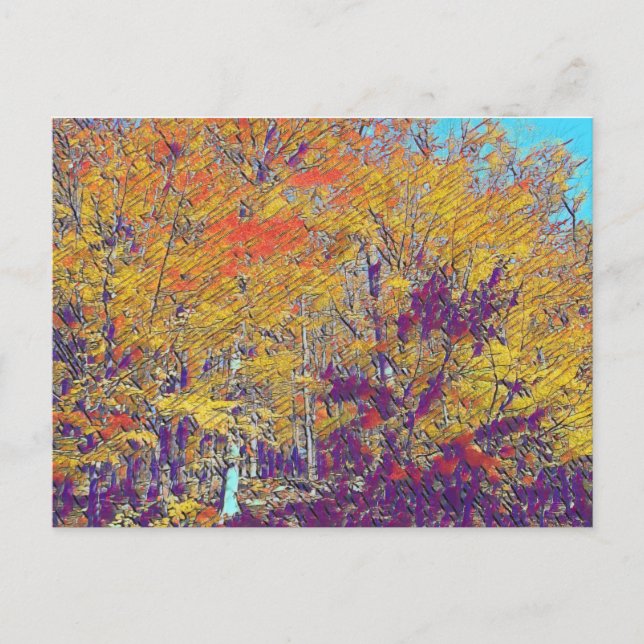 Carte Postale Arbres impressionnistes modernes (Devant)