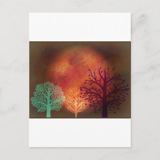 Carte Postale Arbres solaires mystiques