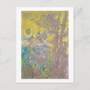 Carte Postale Arbres sur fond jaune, Redon
