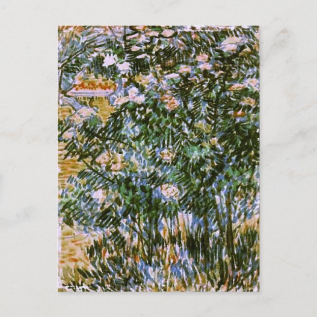 Carte Postale Arbustes à fleurs, Van Gogh Art (Devant)