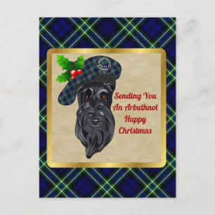 Carte Postale Arbuthnot Clan Badge & Tartan Christmas