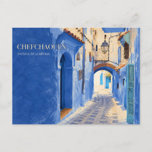 Carte Postale Arc de la Médina de Chefchaouen   Art de voyage vi