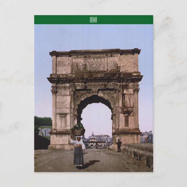Carte Postale Arc de Titus, Rome (vers 1900) (Devant)