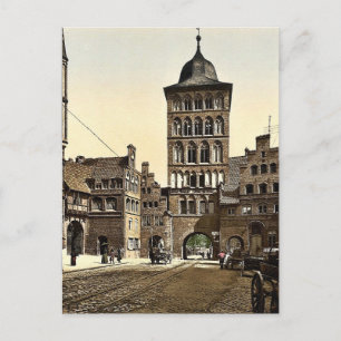 Carte Postale Arc de tour, Lubeck, Allemagne rare Photochrom
