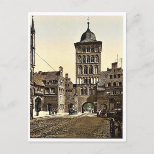 Carte Postale Arc de tour, Lubeck, Allemagne rare Photochrom
