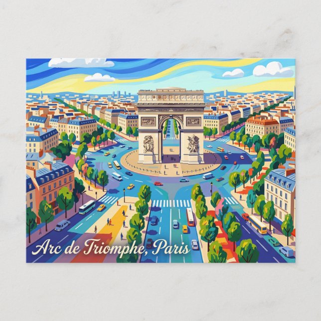 Carte Postale Arc de Triomphe France (Devant)