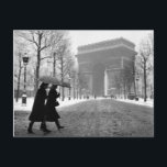 Carte Postale Arc de Triomphe neige - 1940 - Robert Doisneau<br><div class="desc">Arc de Triomphe sous la neige - Paris - 1940 - Robert Doisneau</div>