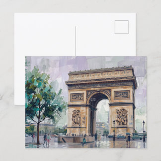 Carte Postale Arc de Triomphe, Paris, France