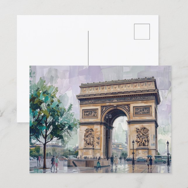 Carte Postale Arc de Triomphe, Paris, France (Devant / Derrière)