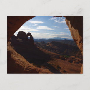 Carte Postale Arc délicat à travers la fenêtre de roche à Arches
