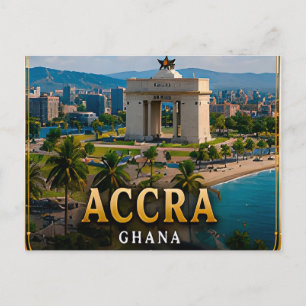 Carte Postale Arc d'Indépendance d'Accra et Côte Atlantique