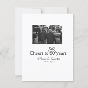 Carte Postale Arc doré félicite pour les 60 ans de mariage 