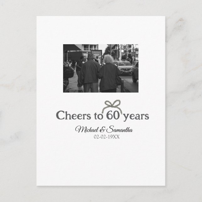 Carte Postale Arc doré félicite pour les 60 ans de mariage  (Devant)