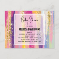 Arc-en-ciel avec Baby shower Parties scintillant F