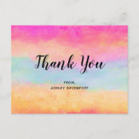 Arc-en-ciel coloré Abstrait rayures Merci