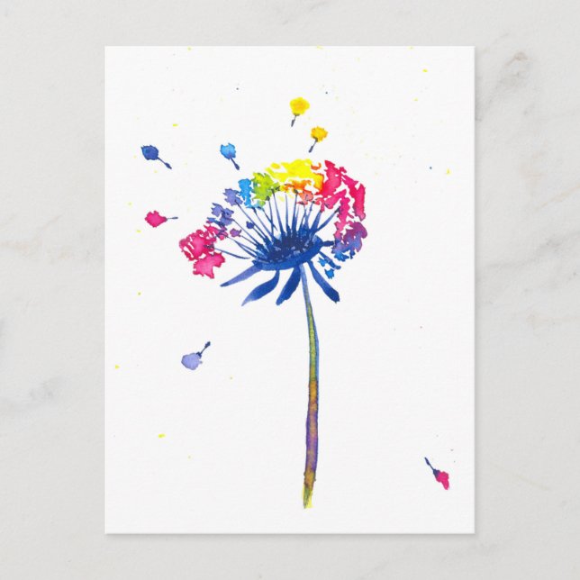 Carte postale arc-en-ciel colorée (Devant)