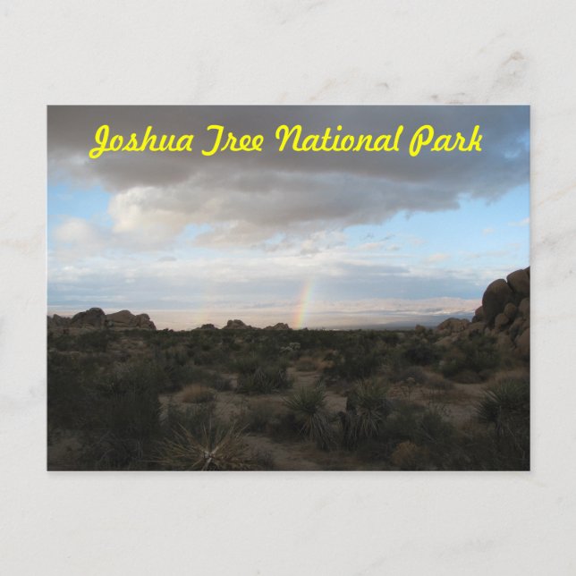 Carte Postale Arc en ciel dans Joshua Tree (Devant)