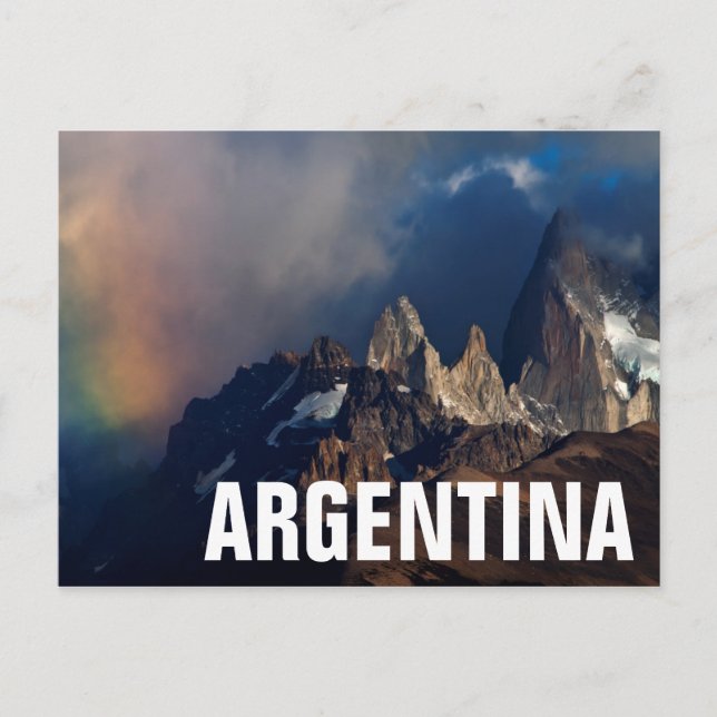 Carte Postale Arc En Ciel Dans Les Andes (Devant)