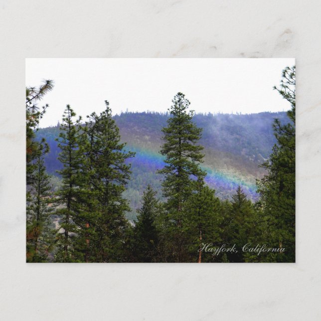 Carte Postale Arc en ciel dans les montagnes... (Devant)