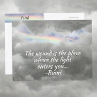 Arc-en-ciel dans un ciel orageux Citation Rumi Pho