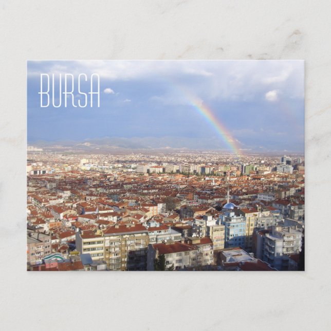 Carte Postale Arc-en-ciel de Bursa Turquie (Devant)