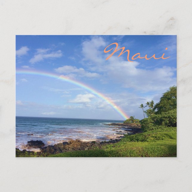 Carte Postale Arc-en-ciel de l'île de Maui (Devant)