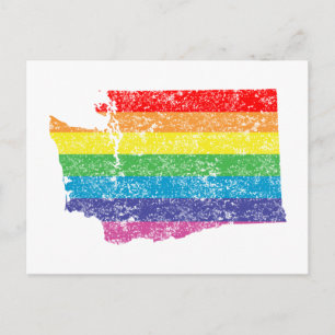 Carte Postale arc-en-ciel de washington
