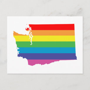 Carte Postale arc-en-ciel de washington
