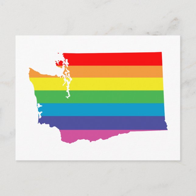 Carte Postale arc-en-ciel de washington (Devant)