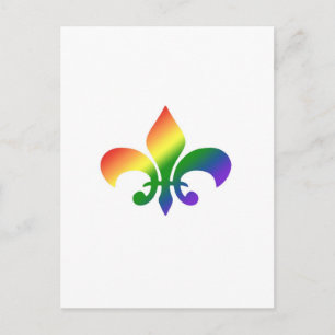 Carte Postale Arc-en-ciel Fleur de Lis