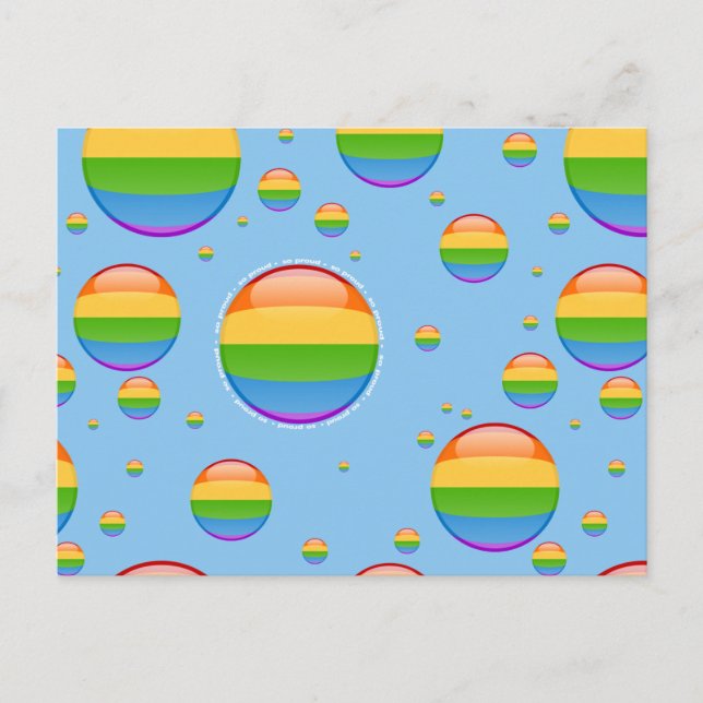 Carte Postale Arc-en-ciel Gay Lesbian Pride drapeau (Devant)