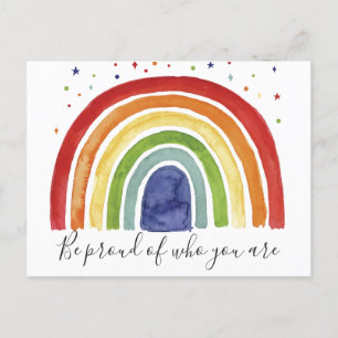 Carte postale - Arc-en-ciel gay, soyez fier de qui