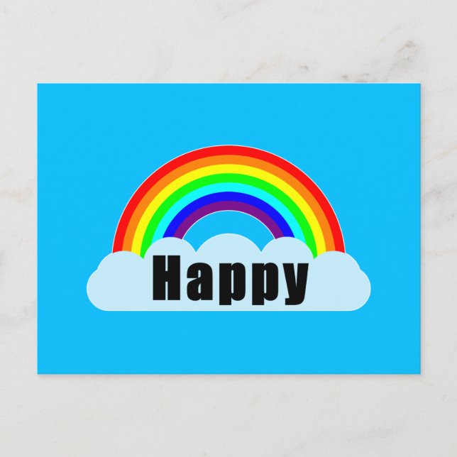 Carte Postale ARC-EN-CIEL - Heureux (Devant)