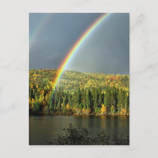 Carte Postale arc-en-ciel irluck chance nature ciel arbres (Devant)