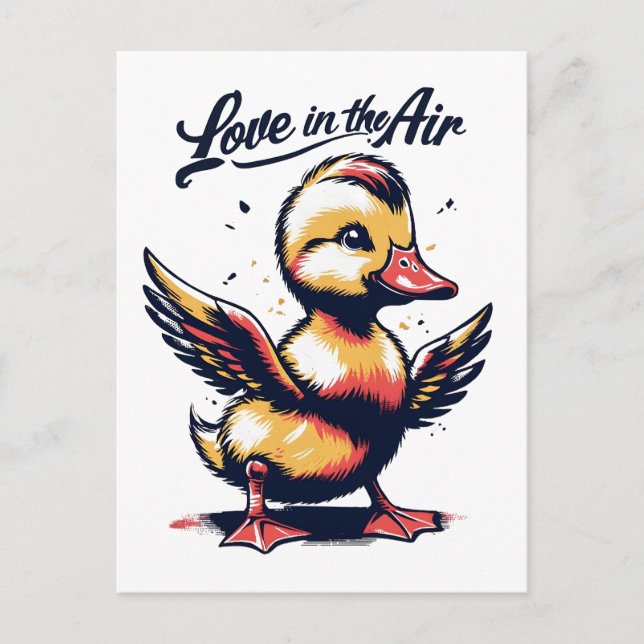 Carte Postale Arc-en-ciel l'amour cupide est dans l'air (Devant)