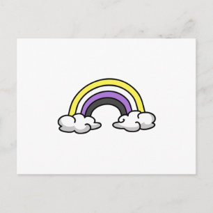 Carte Postale Arc-en-ciel Nonbinaire Mignon