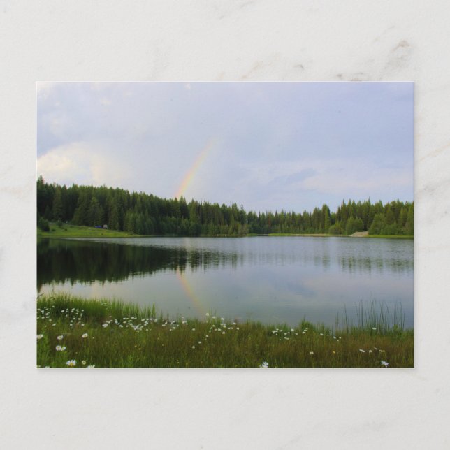 Carte Postale Arc-en-ciel réfléchi - Marshall Lake (Devant)