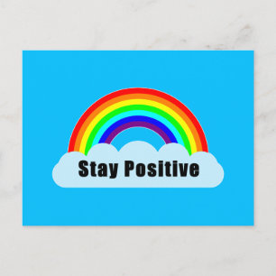 Carte Postale ARC-EN-CIEL - Restez Positif
