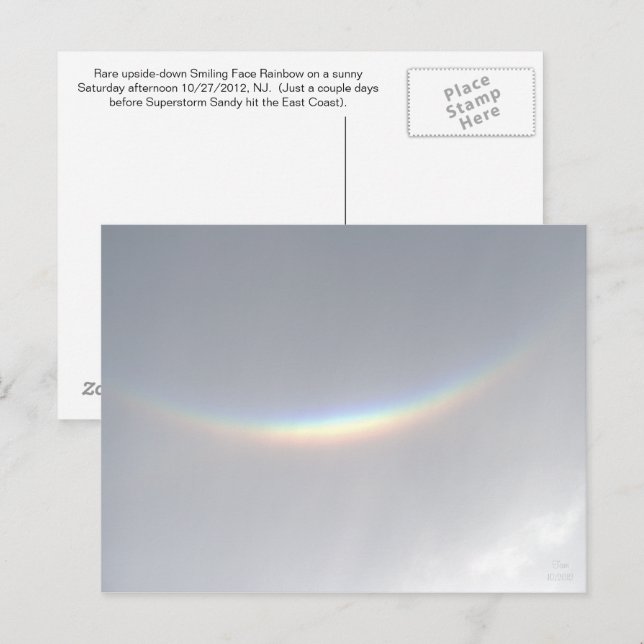 Carte Postale Arc-en-ciel souriant, NJ (Devant / Derrière)