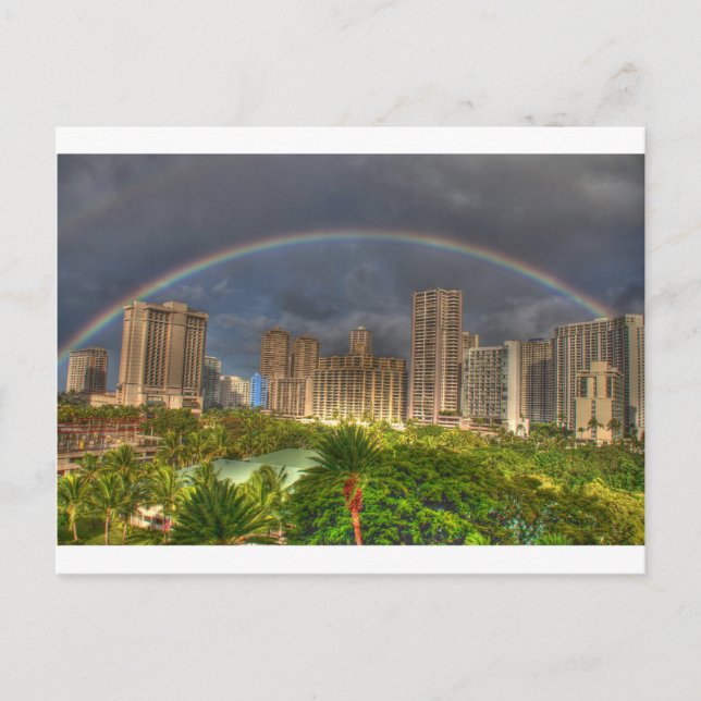 Carte Postale Arc en ciel sur Hawaii (Devant)