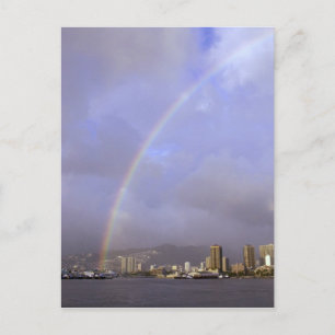Carte Postale Arc-en-ciel sur Honolulu, Hawaï, États-Unis