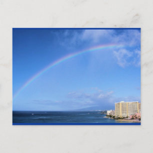Carte Postale Arc en ciel sur Honolulu, Hawaii