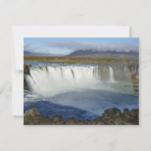 Carte Postale Arc en ciel sur la cascade de Godafoss, Islande