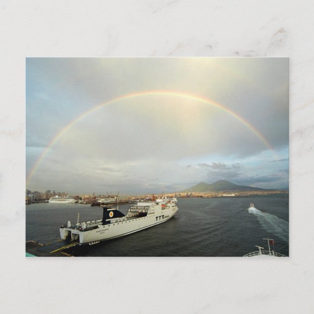 Carte Postale Arc-en-ciel sur le Vésuve (Devant)