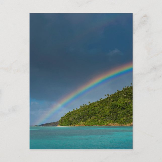 Carte Postale Arc-en-ciel sur l'île, Samoa américaines (Devant)
