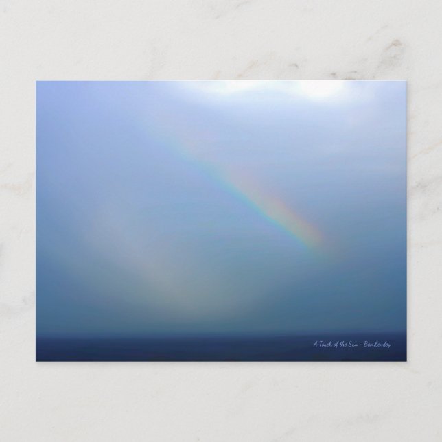 Carte Postale Arc en ciel sur l'océan (Devant)