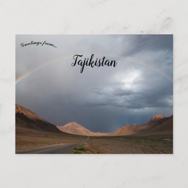 Carte Postale Arc-en-ciel sur Murghab Tadjikistan (Devant)