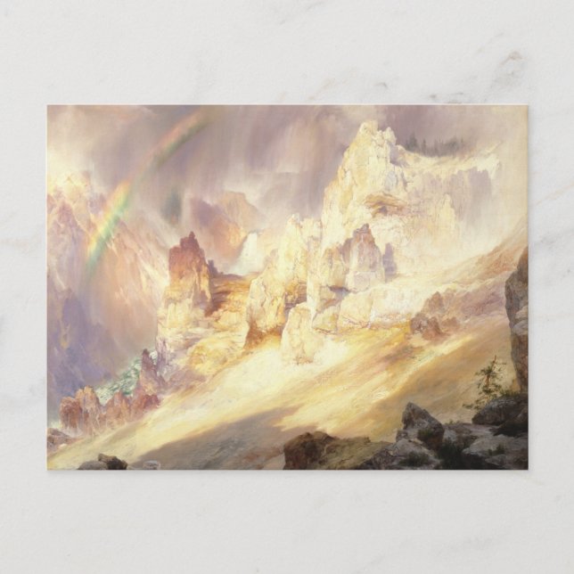 Carte Postale Arc-en-ciel sur Yellowstone, Moran 1900 (Devant)